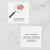 指プリント捜査官セキュリティ探偵 スクエア名刺 (正面/裏面)