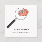 指プリント捜査官セキュリティ探偵 スクエア名刺 (正面)