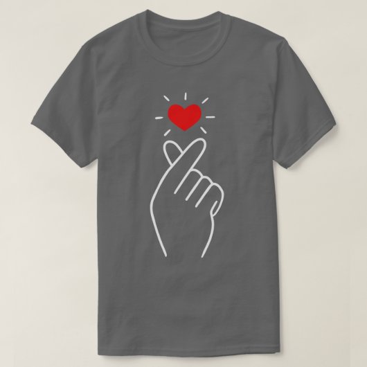 指ミニマルハート Tシャツ (デザイン正面)