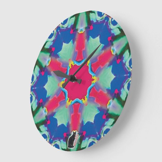 指令万華鏡のように千変万化するパターン ラージ壁時計 (傾斜)