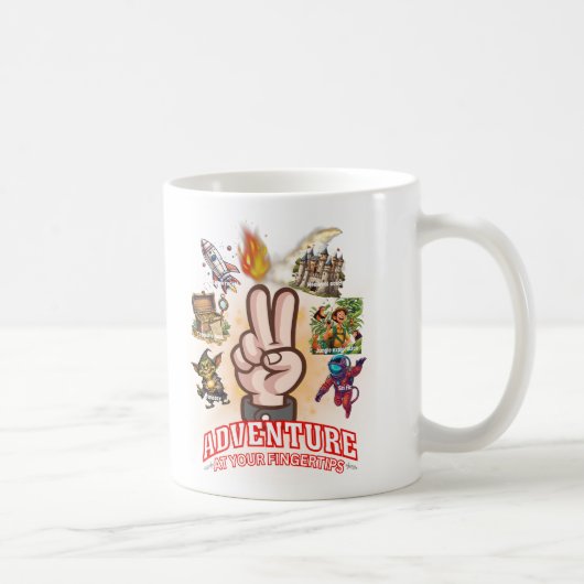 指先で冒険 コーヒーマグカップ (右)