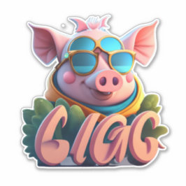 指先の品質ステッカー豚ステッカー シール