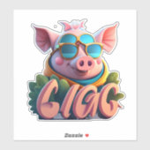 指先の品質ステッカー豚ステッカー シール (シート)