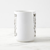 指名手配おもしろい犬のストーカー コーヒーマグカップ (中央)