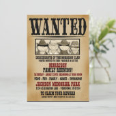 指名手配お洒落ポスターファミリー懇親会招待状 招待状 (スタンド正面)