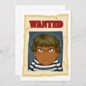 指名手配された者の囚人招待状 招待状 (正面/裏面)