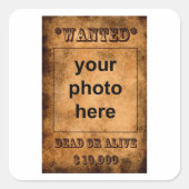 指名手配のシール スクエアシール (正面)