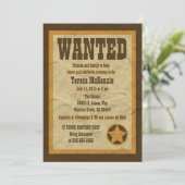 指名手配のベビーシャワー招待状 招待状 (スタンド正面)