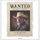 指名手配のポスターおもしろいヴィンテージ写真 シール (シート)