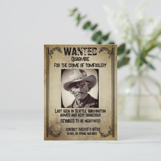 指名手配のポスターはがき ポストカード (スタンド正面)