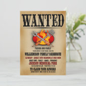 指名手配のポスターファミリーバーベキュー招待状 招待状 (スタンド正面)