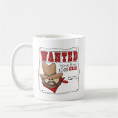 指名手配のポスターマグ コーヒーマグカップ (左)