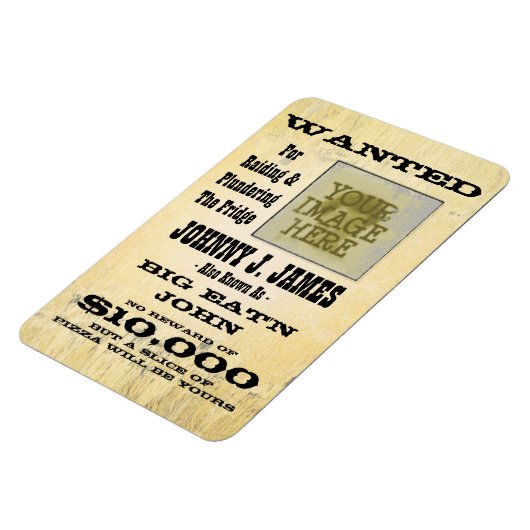 指名手配のポスター冷蔵庫用マグネットをおもしろいする マグネット (左側)