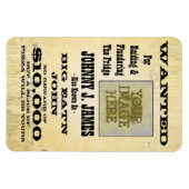 指名手配のポスター冷蔵庫用マグネットをおもしろいする マグネット (横)