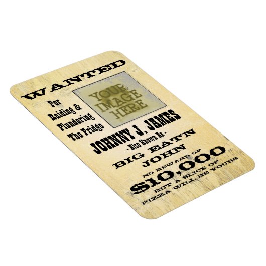 指名手配のポスター冷蔵庫用マグネットをおもしろいする マグネット (右側)