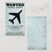 指名手配のポスター旅行代理店 名刺 (正面/裏面)