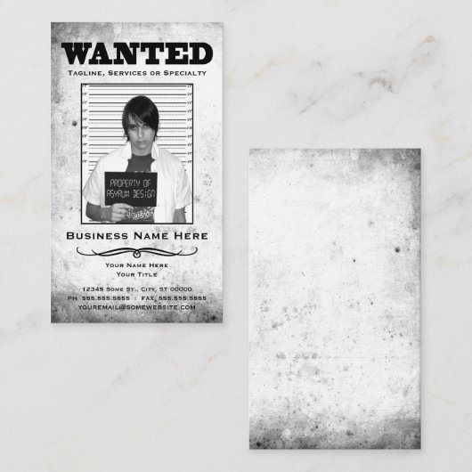指名手配のポスター 名刺 (正面/裏面)
