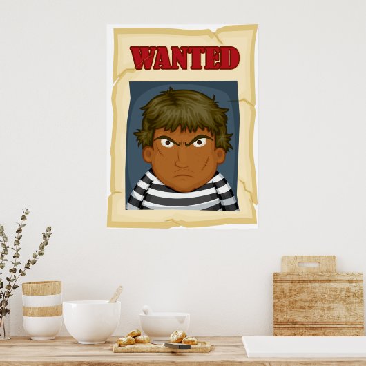 指名手配の人 ポスター (キッチン)