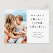 指名手配の最愛の採用ミニマル写真採用 ポストカード (正面)