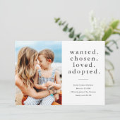 指名手配の最愛の採用ミニマル写真採用 案内状 (スタンド正面)