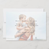 指名手配の最愛の採用ミニマル写真採用 案内状 (裏面)