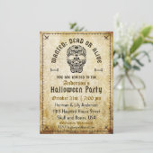 指名手配の死者またはアライブハロウィーンスカル招待状 招待状 (スタンド正面)