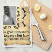 指名手配の犬 キッチンタオル (四つ折り)