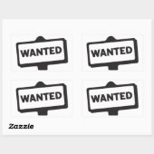 指名手配シール 長方形シール (シート)