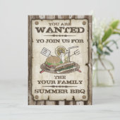 指名手配スタイルBBQ招待状 招待状 (スタンド正面)