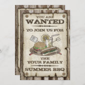 指名手配スタイルBBQ招待状 招待状 (正面/裏面)