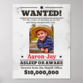 指名手配パーソナライズされたポスター |目的の誕生日 ポスター (正面)