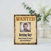 指名手配パーソナライズされたポスター、誕生日Bandit 招待状 (スタンド正面)