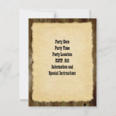 指名手配パーソナライズされたポスター、誕生日Bandit 招待状 (裏面)