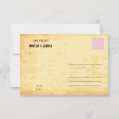 指名手配ポスター💍ウェスタンテーマ結婚ズの写真 セーブザデート (裏面)