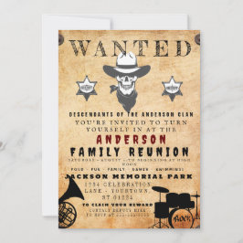 指名手配ポスターファミリー懇親会バーベキュー招待状 招待状