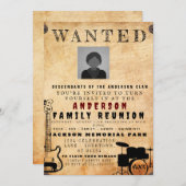 指名手配ポスターファミリー懇親会バーベキュー招待状 招待状 (正面/裏面)