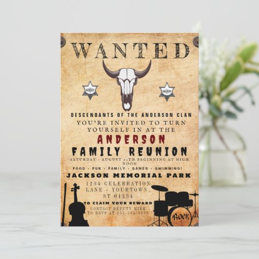 指名手配ポスターファミリー懇親会バーベキュー招待状 招待状 (スタンド正面)