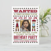 指名手配ポスター, カートゥーン西部スタイルの誕生日 招待状 (スタンド正面)