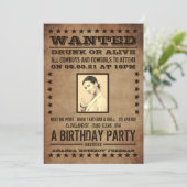 指名手配ポスター、クラシックウェスタン誕生日 招待状 (スタンド正面)
