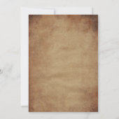 指名手配ポスター、クラシックウェスタン誕生日 招待状 (裏面)