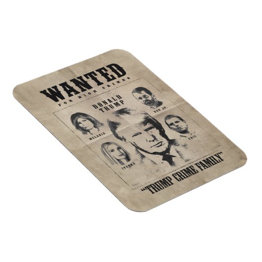 指名手配ポスター:トランプ犯罪一家 マグネット (右側)