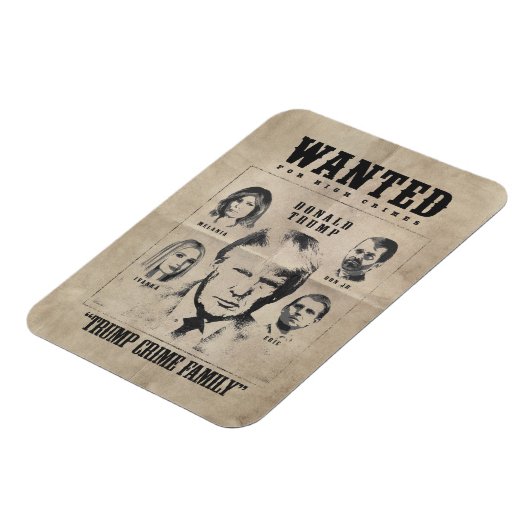 指名手配ポスター:トランプ犯罪一家 マグネット (左側)