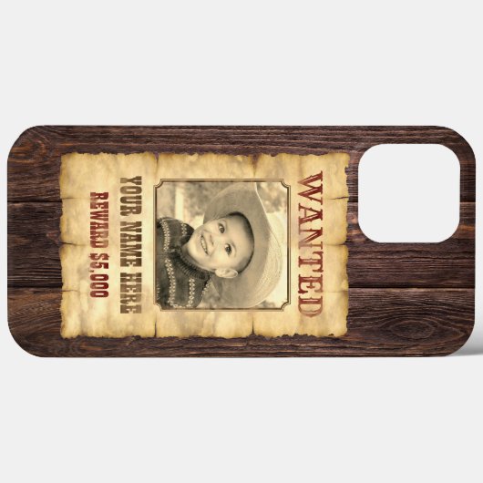 指名手配ポスター |ヴィンテージワイルドウエスト写真テンプレートC Case-Mate iPhoneケース (裏面 (横))