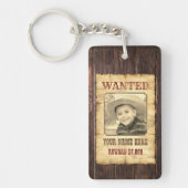 指名手配ポスター |ヴィンテージワイルドウエスト写真テンプレートK キーホルダー (正面)