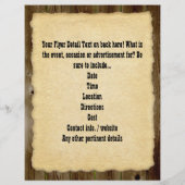 指名手配ポスター、ヴィンテージ写真枠 チラシ (裏面)