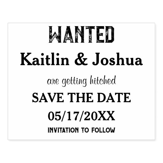 指名手配ポスタ結婚ーの🤠カスタム ラバースタンプ (インプリント)