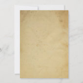 指名手配ヴィンテージ誕生日パーティー招待状 招待状 (裏面)