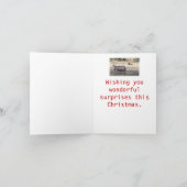 「指名手配:カバが一匹。 クリスマスまでに必要だ。...... シーズンカード (内部)