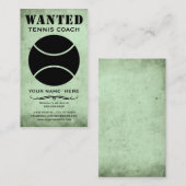 指名手配：テニスコート 名刺 (正面/裏面)