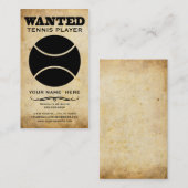 指名手配：テニス選手 名刺 (正面/裏面)